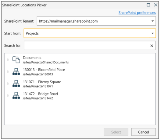 Supported Locations Microsoft 365 SharePoint SharePoint Location 